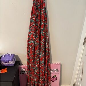 Unk Red Floral Maxi Dress